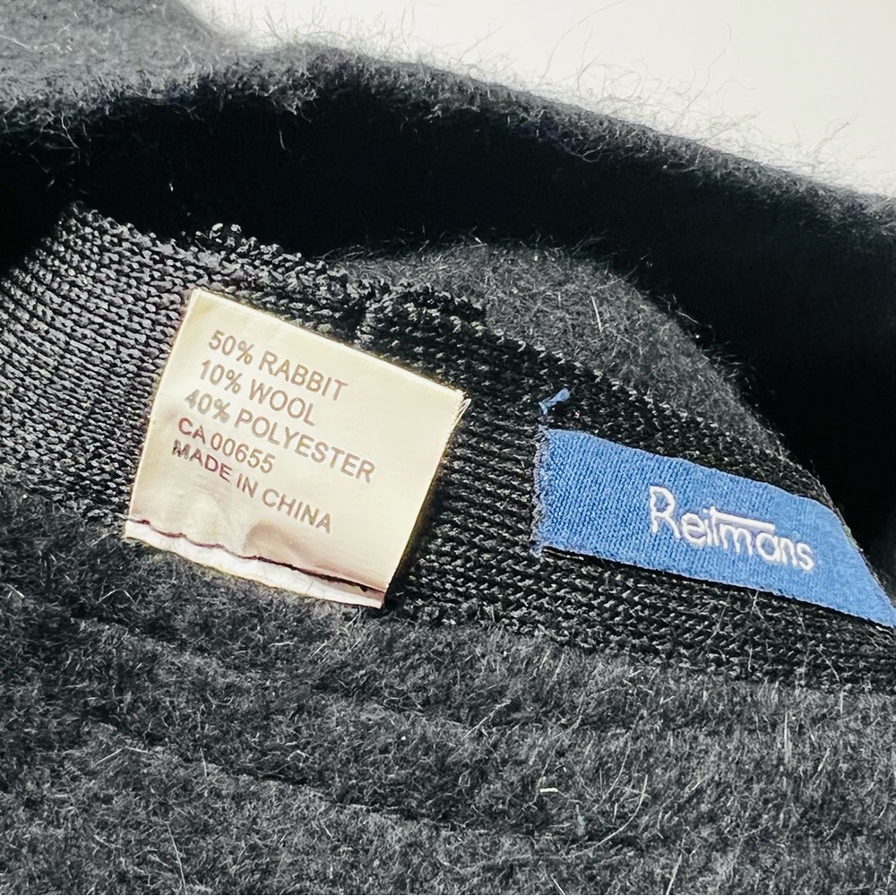Reitmans‎ Rabbit Wool Blend Classic Black Women's Bucket Hat - Picture 4 of 4